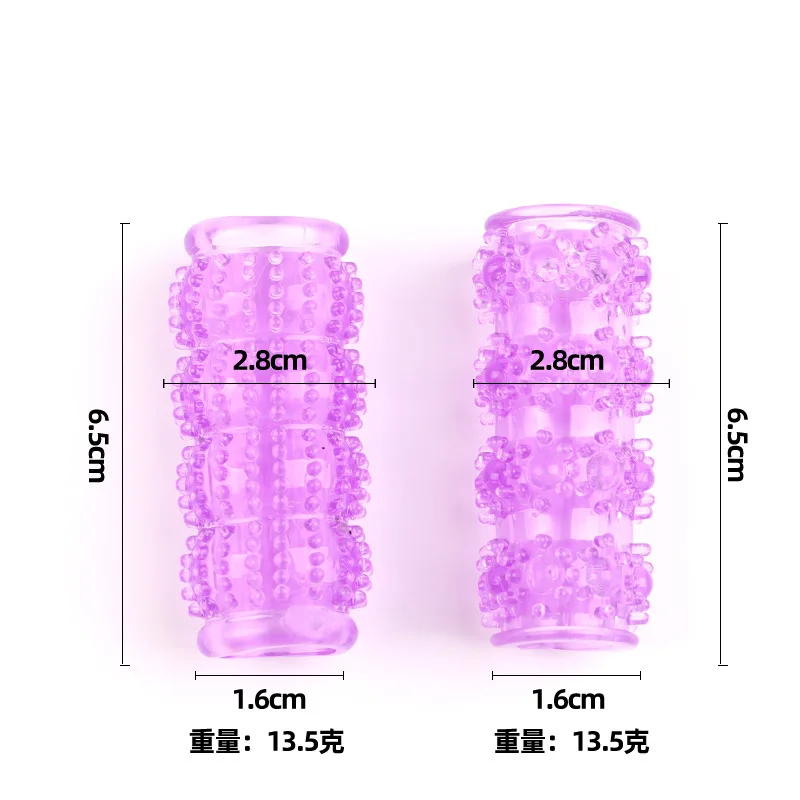 Double-Ring Crystal Ring for Men: Physical Ejaculation Control Condom with Delay-Enhancing Nubs—Adult Novelty view 3