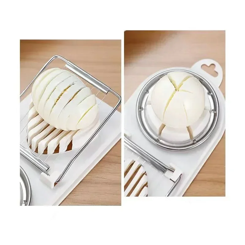 Two-in-one, Stainless Steel Egg Cutter, Multi-functional Dual-purpose Preserved Egg Splitter, Petal Slicer, Egg Cutting Artifact