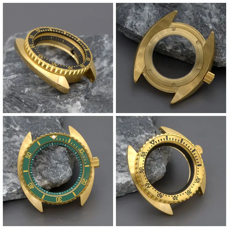 

Золотой мужской дизайн корпуса часов 6105 6309, часы Turtle Abalone, подходят для apan 4R35 4R36 NH35 NH36, механизм с нержавеющей сталью 316L