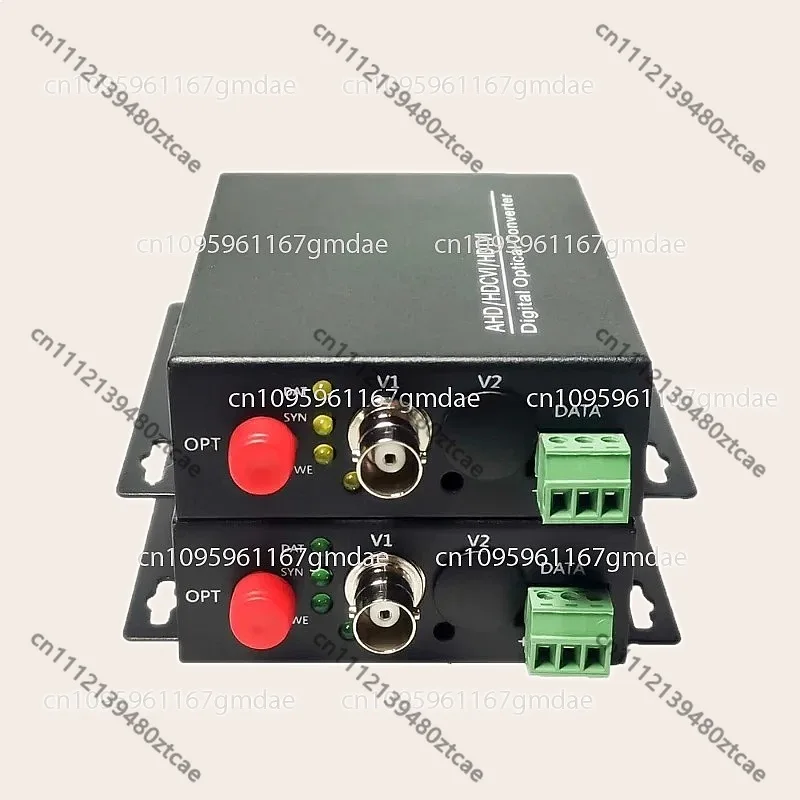 1Ch 1080P TVI CVI AHD Fiber Optic to BNC Video Converter RS485 Transmitter Receiver