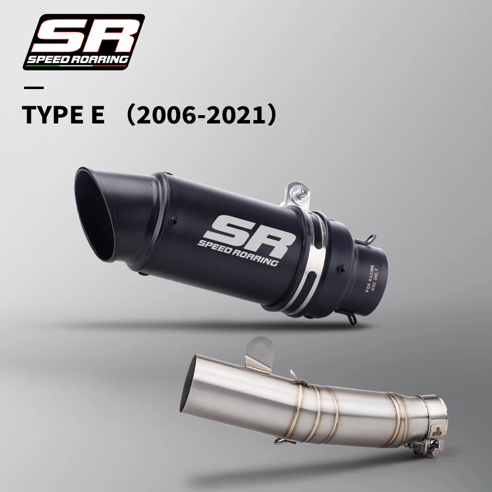 Slip On For Yamaha YZF R6 YZF-6R 2006 - 2023 Years Motorcycle Exhaust System Middle Mid Link Pipe Connect 60mm Muffler Moto Tube