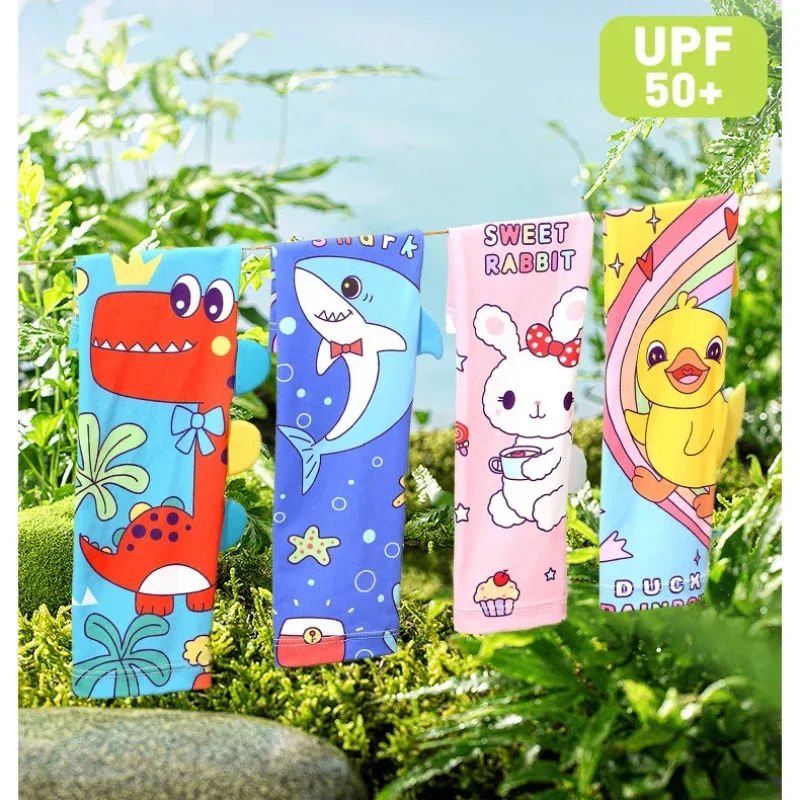 

Summer Children's Ice Sleeves Sunscreen Cartoon Print Cute Boys and Girls UV Resistant Baby Ice Sleeves for Women Arm Cuff