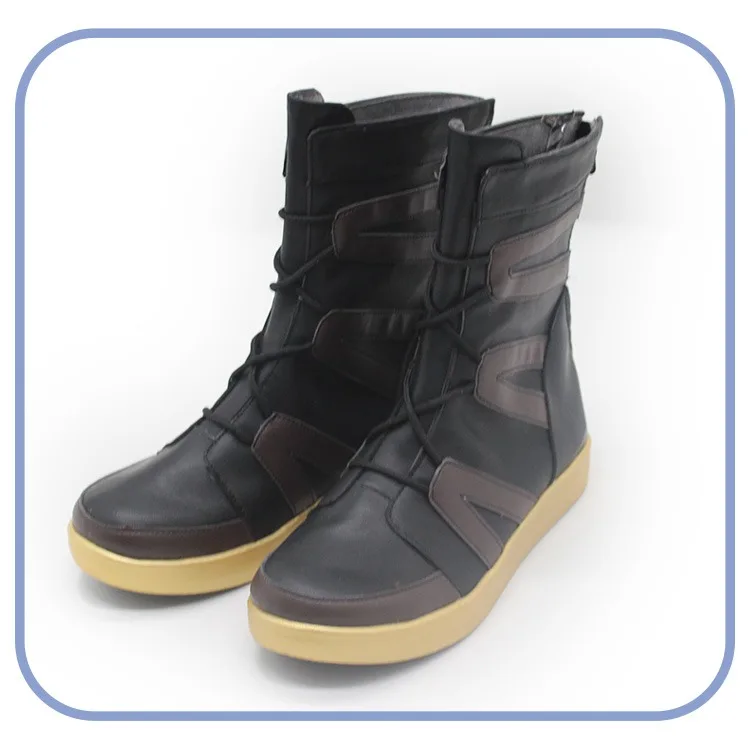 Inumaru Toma Cosplay Shoes PU Leather Shoes IDOLiSH7 Cosplay Props Halloween Carnival Black Boots Big Size Custom Made