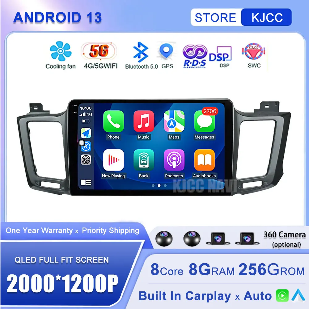 

10.1" Android Auto Radio for Toyota RAV4 RAV 4 2012 - 2018 Carplay 4G Car Multimedia Audio Video Player GPS Autoradio