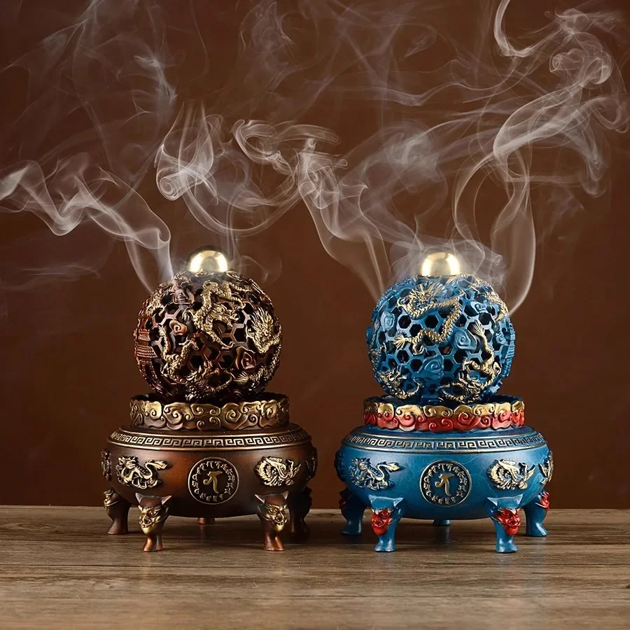 Decoration Incense Burner Ornament Holder Luxury Porcelain Incense Burner Vintage Oriental Chinese Traditional Encens Home Decor