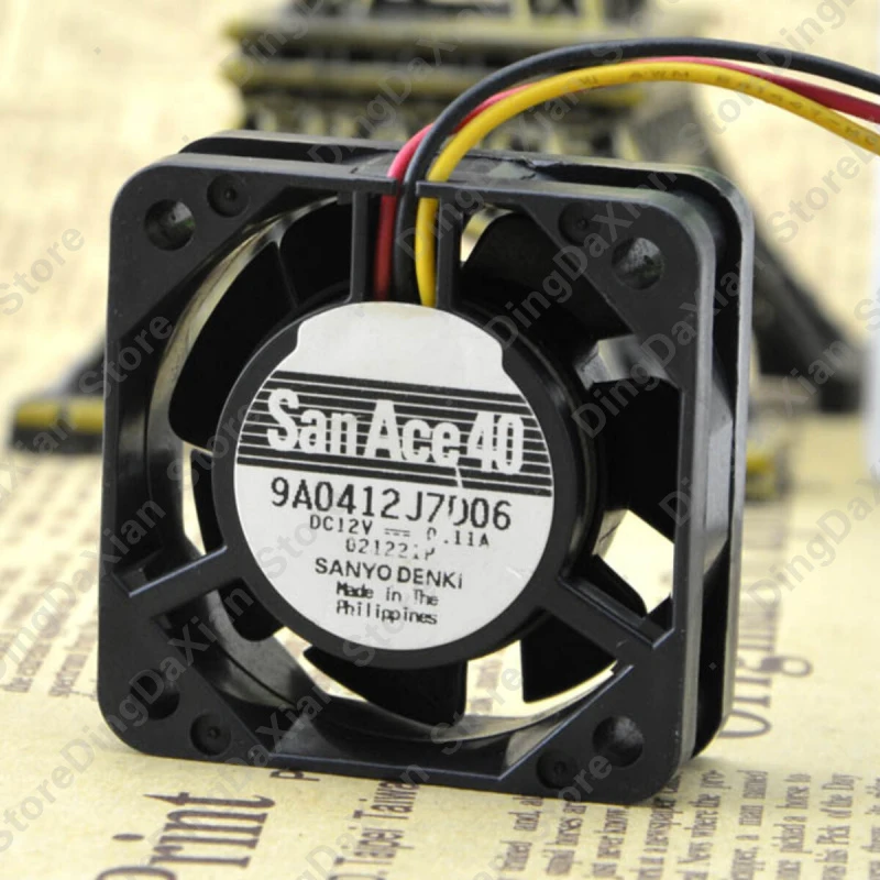 X For SANYO 9A0412J7D06 | 12V 0.11A | 4CM | Industrial Chassis Cooling Fan 1PCS