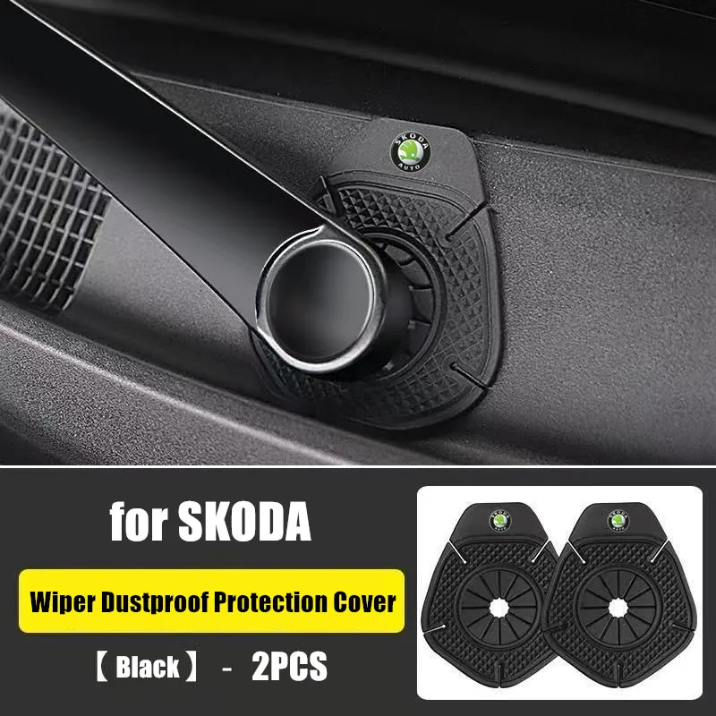 Car Windshield Wiper Dustproof Protection Cover for Skoda Octavia A5 A7 RS Fabia Superb Rapid Kodiaq Karoq Accessories