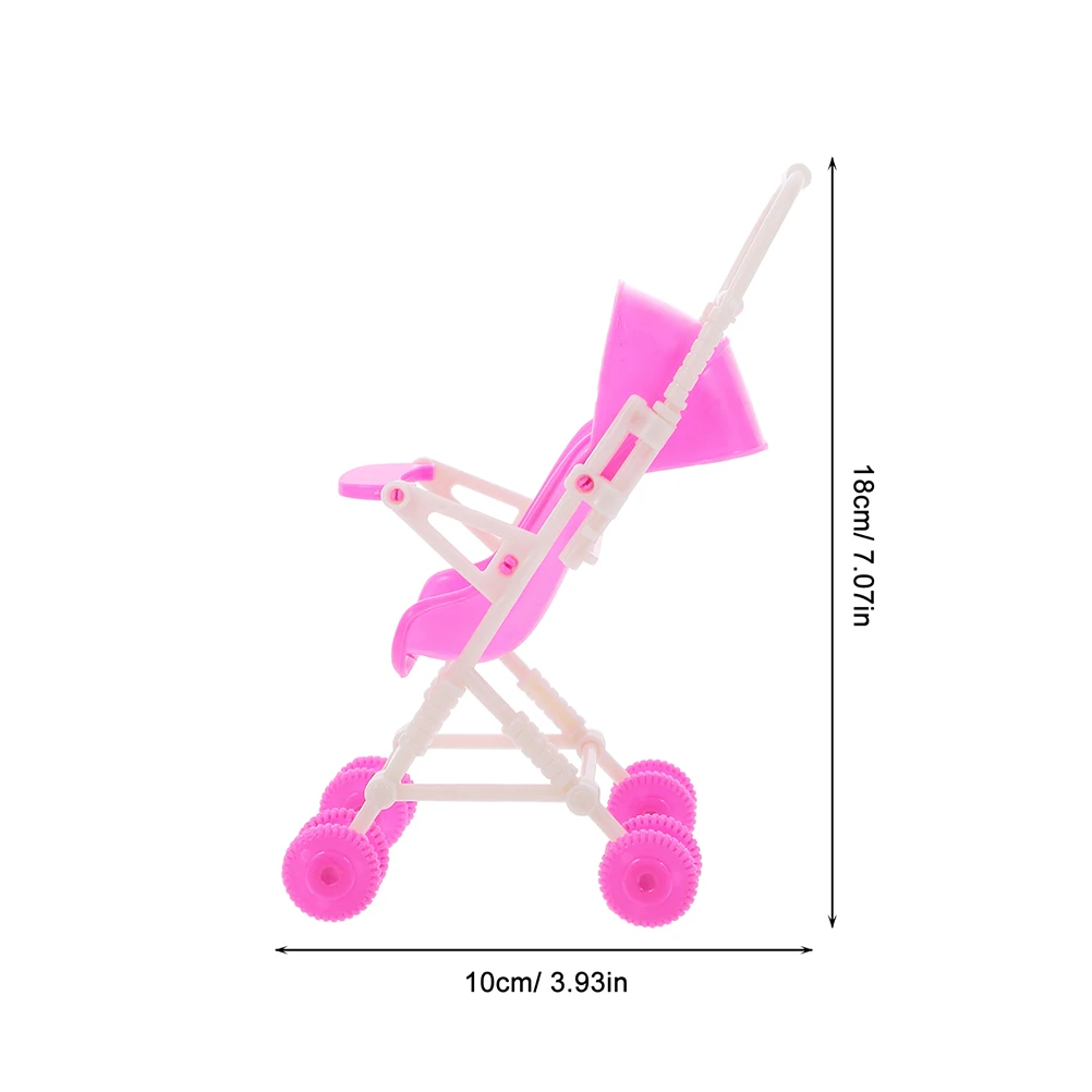 Ensemble de poussette pour bébé, 4 pièces, poupées pliables en plastique, artisanat réaliste, jeu pour tout-petits