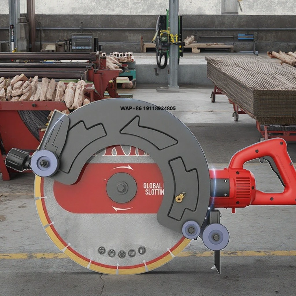 

220V Multi-function Wall Slotting Machine Handheld Wall Chaser Concrete Cutter Dust Free Stone Road Cutting Machine