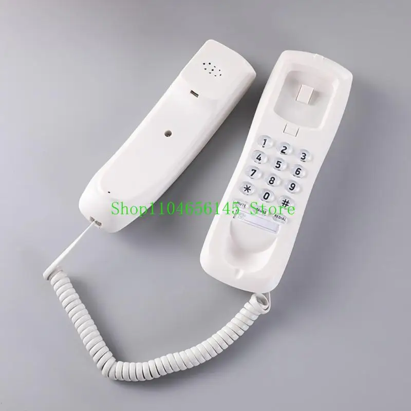 5asd Compact Phone Wall-Mounted Caller Telephone Fixed Landline for Home Office Hotel