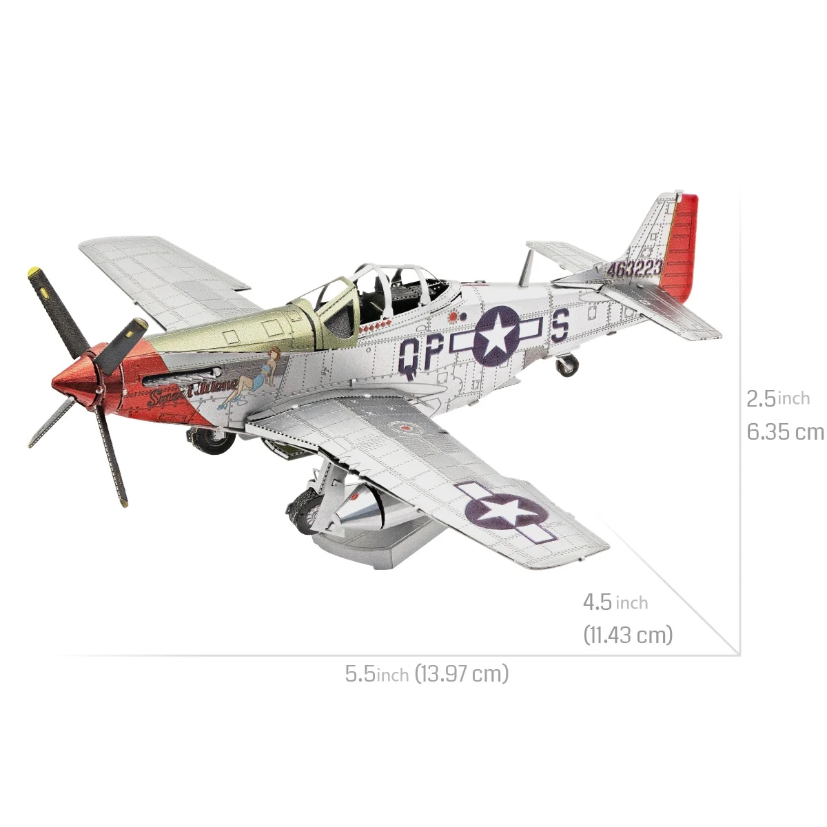 P-51D 3D Metal Puzzle model kits DIY Laser Cut Puzzles Jigsaw Toy For Children