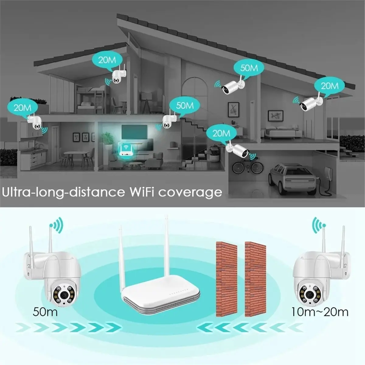 A10R Mini WiFi NVR 8CH H.265 Network Video Recorder with Advanced Face Detection Compatible with XMEYE ICSee App EU Plug