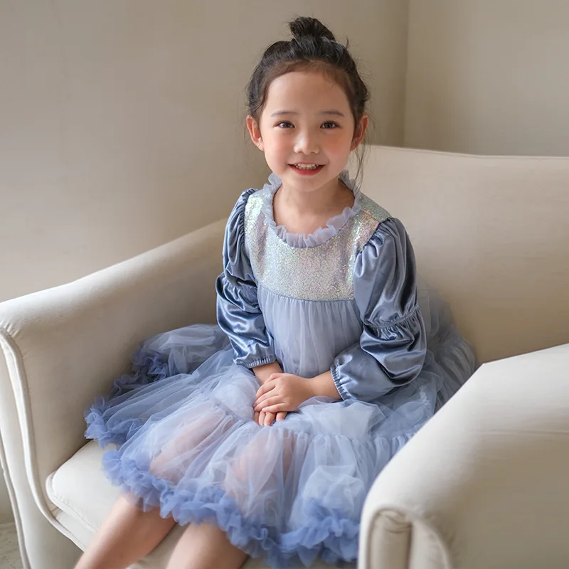 Autumn Winter Dress for Girls kids Baby Dresses Party Girls Dress Mesh Vestidos Girl Children Clothes Evening Dresses Girls