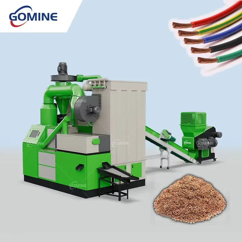 Recycling Machine 2026 Fully Enclosed Electrostatic Copper Granulator Pulse Dust Collector PLC Touch Copper Wire Granulator