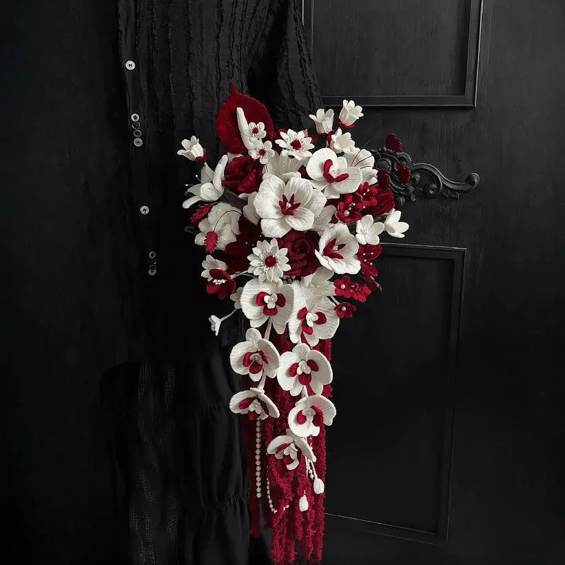Twist Bridal Waterfall Bouquet DIY Certificate Handmade Materials Homemade Girlfriends Wedding Bouquet Gifts