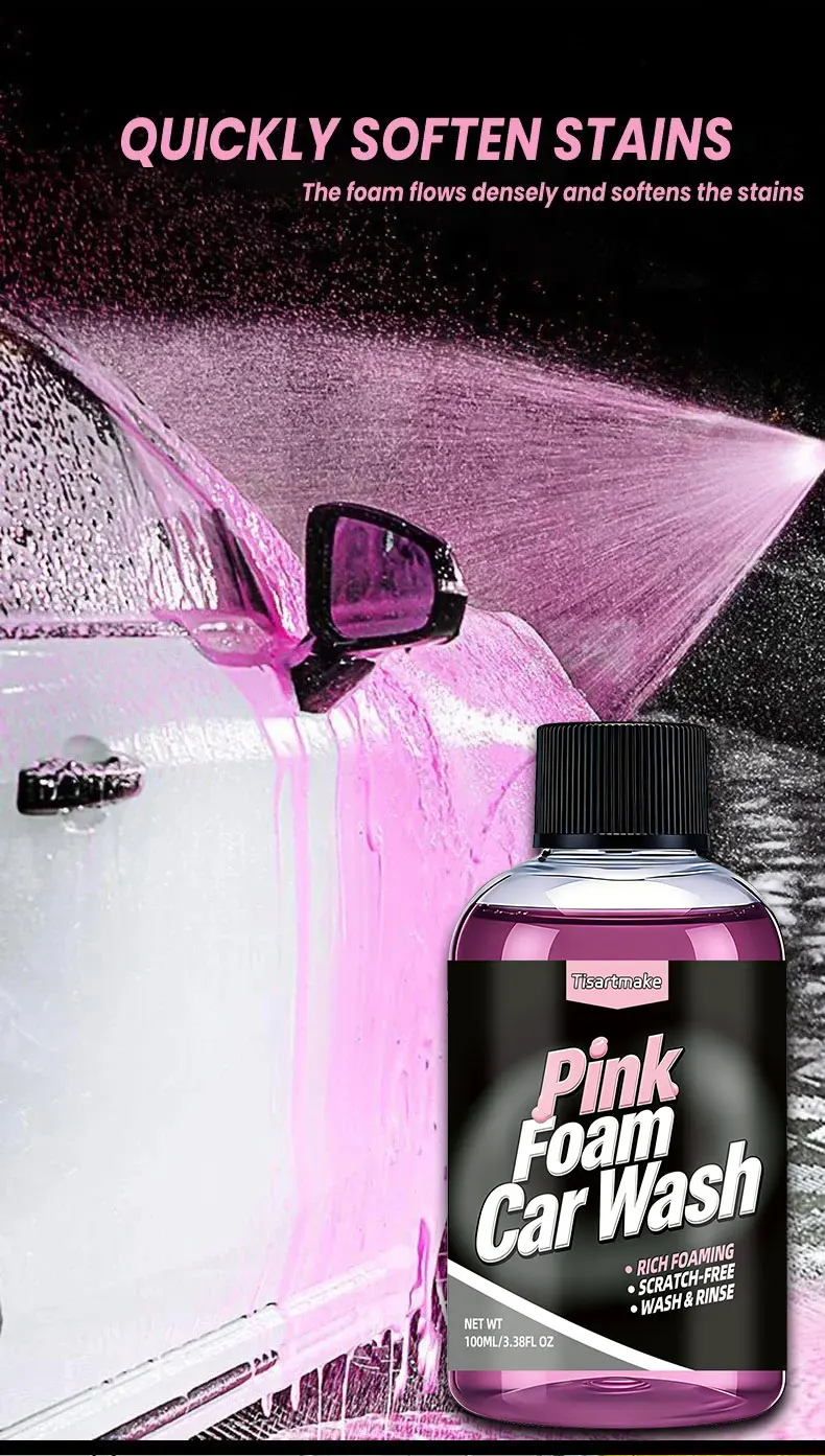 Espuma activa para lavado de autos sin contacto, champú de color, espuma de nieve para limpieza automática de autos.