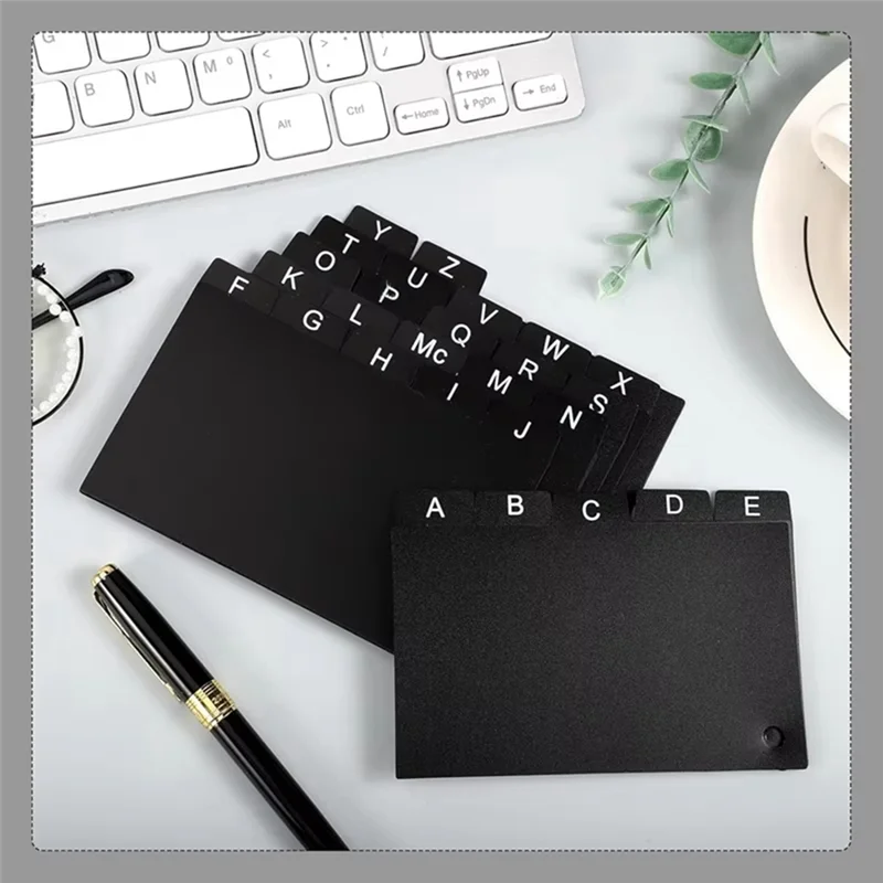 30Pcs Black Index Card Dividers 3X5 Inch, Alphabetical Tabbed Index Card Dividers With Ring Index Card Organizer