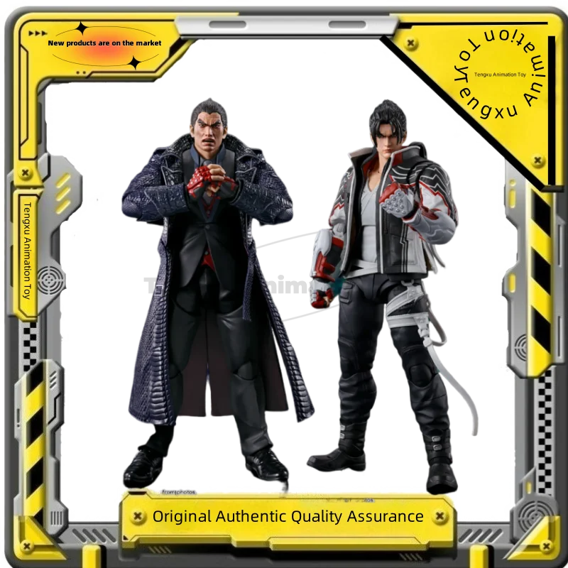 Figura Original Bandai SHF TEKKEN 8 KAZUYA MISHIMA y JIN KAZAMA, Kit de modelo terminado, juguete de acción completa de Anime, regalos para niños