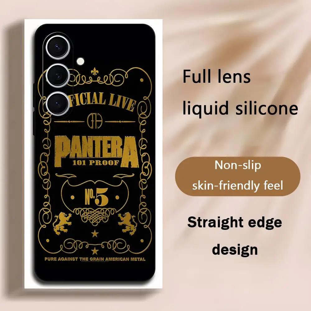 P-PANTERA Rock Band Cool  Phone Case For Samsung Galaxy S26 S25 S24 S23 S22 S21 Plus Ultra Fold A Soft Black