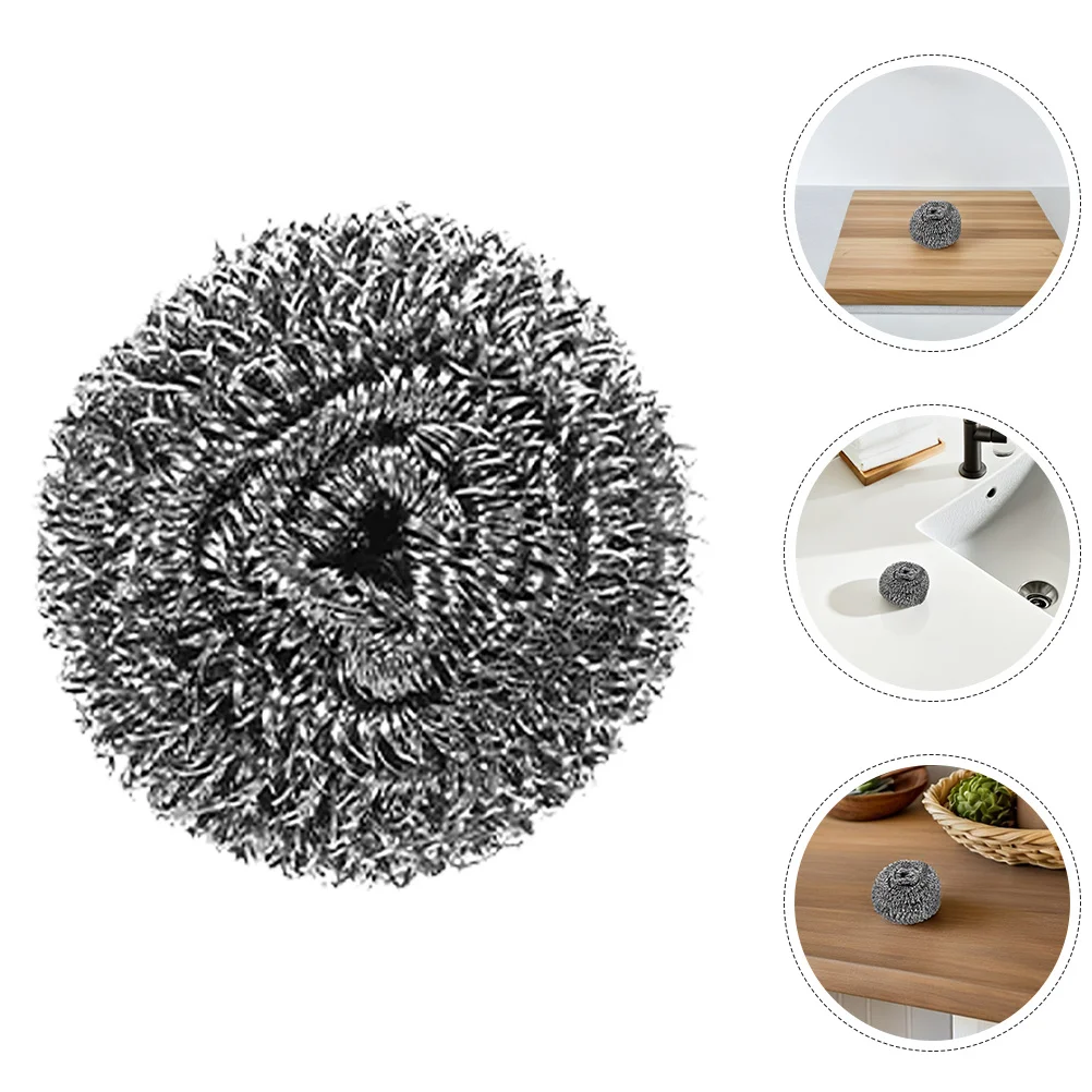 

48Pcs Strong Dish Cleaning Steel Wire Balls Durable Scrubbers for Kitchen Pots Pans Ovens Grills Long-Lasting Wire Sponge