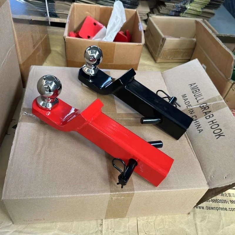 2-Inch trailer hook with ball head, trailer arm, trailer outriggers, connector accessories, parking space