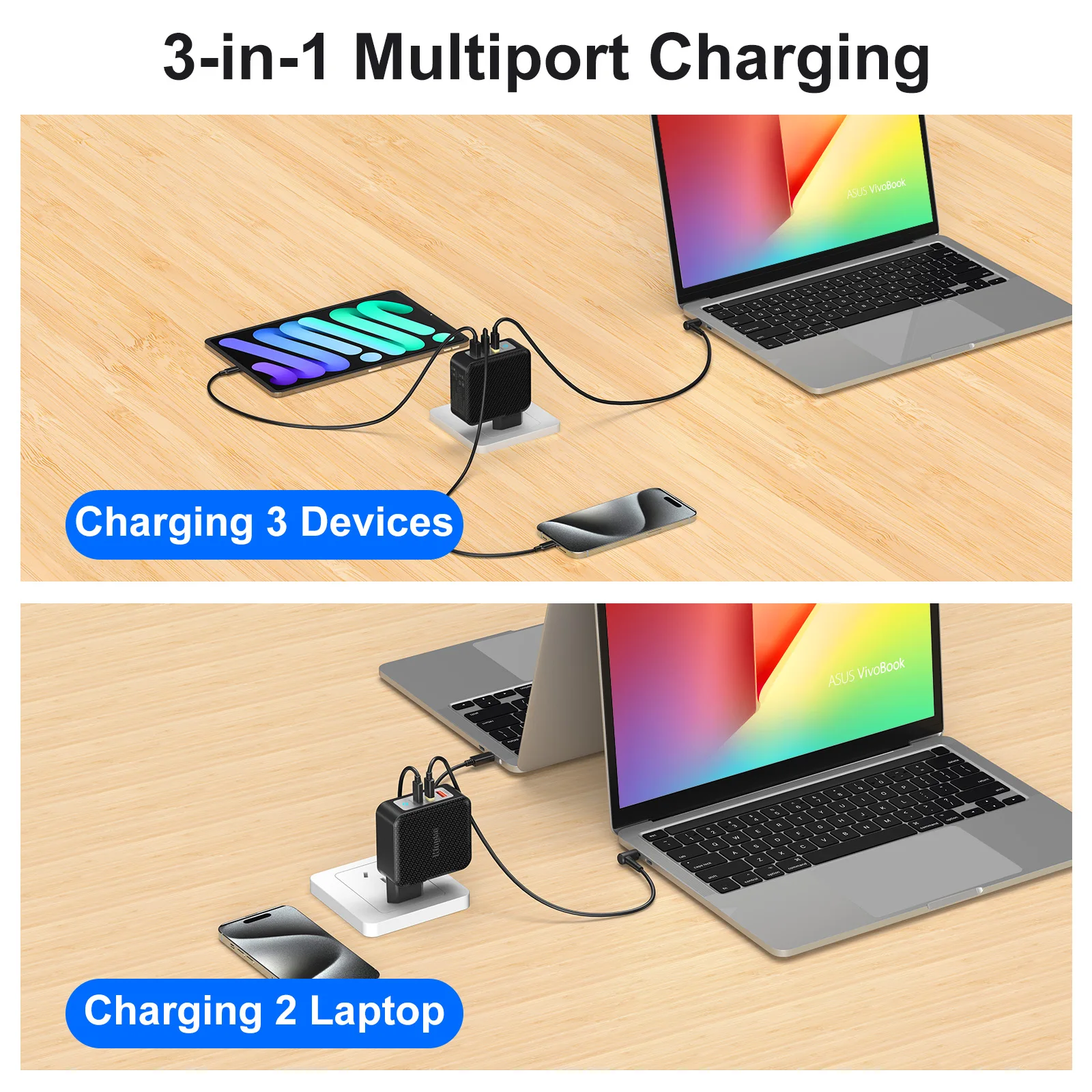 20V 6A 120W 4.5X3.0mm 140W GAN Adapter Laptop Charger for Asus UX533 UX534 UX534F UX534FT UX534FA UX534FTC UX564 UX534FAC