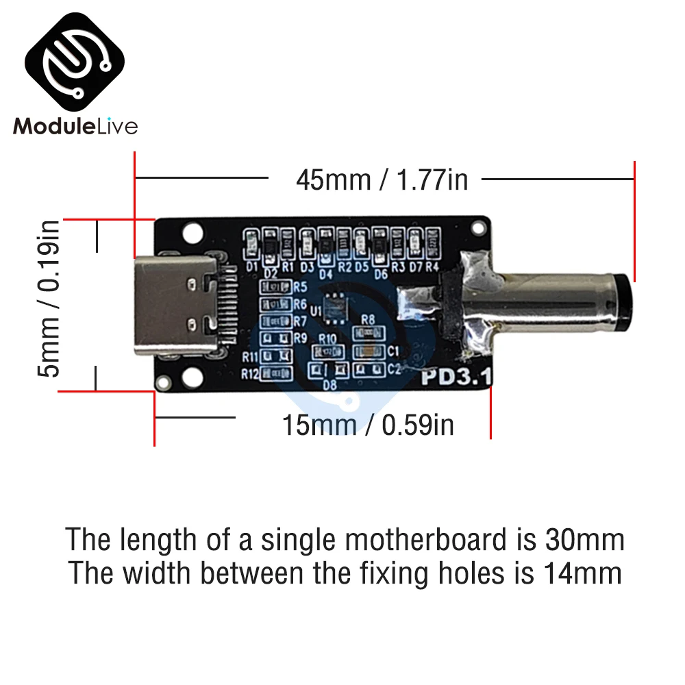 PD3.1 wabik QC szybkie ładowanie type-c USB-C PD2.0 3.0 do DC USB wabik szybkie ładowanie wyzwalacz sonda detektor zasilacz Test starzenia Mo