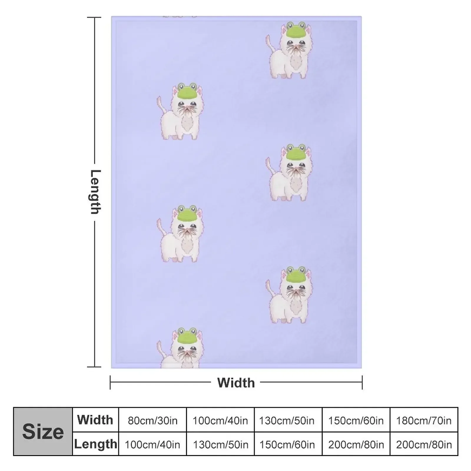 Wisp wearing a frog hat Throw Blanket Luxury halloween Sofa Throw funny gift Blankets