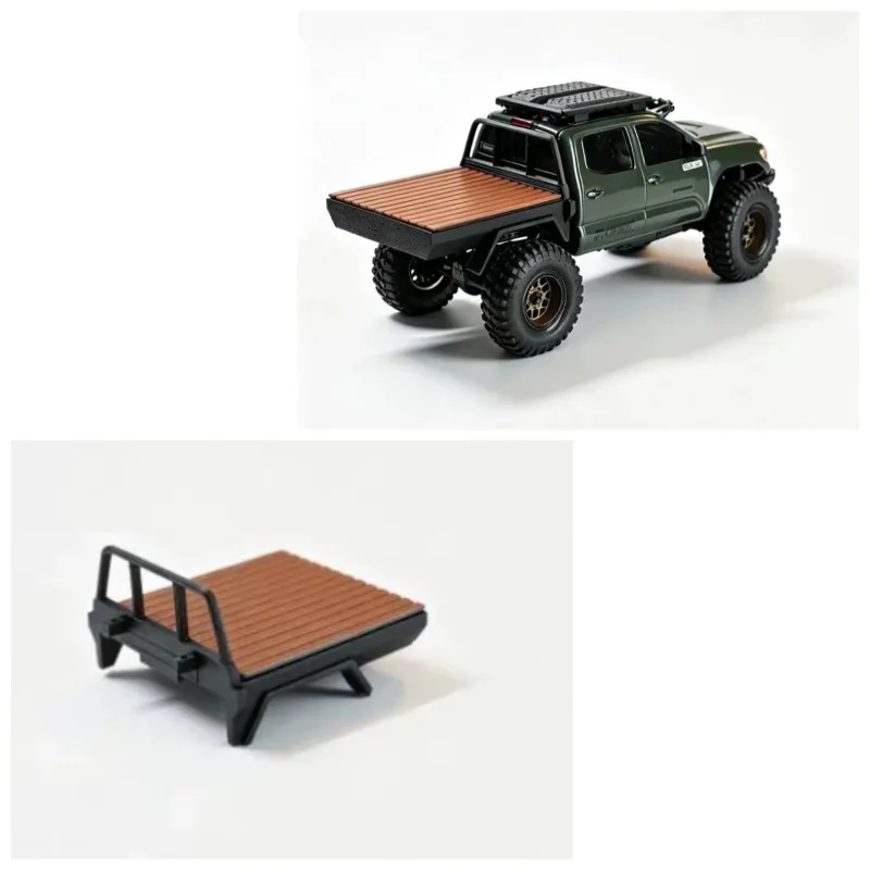 RC Crawler Plastic Hunting Rear Bed RC Flatbed Truck Bed for Axial 1/30 SCX30 Tacoma – Scale Accessories Plastic Bed Upgrade