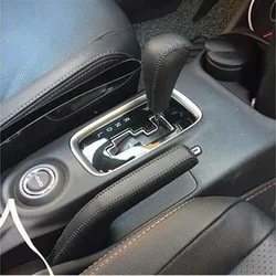 Leather handbraker gear cover set auto accessories car styling case for MITSUBISHI outlander Lancer Evolution Pajero ASX