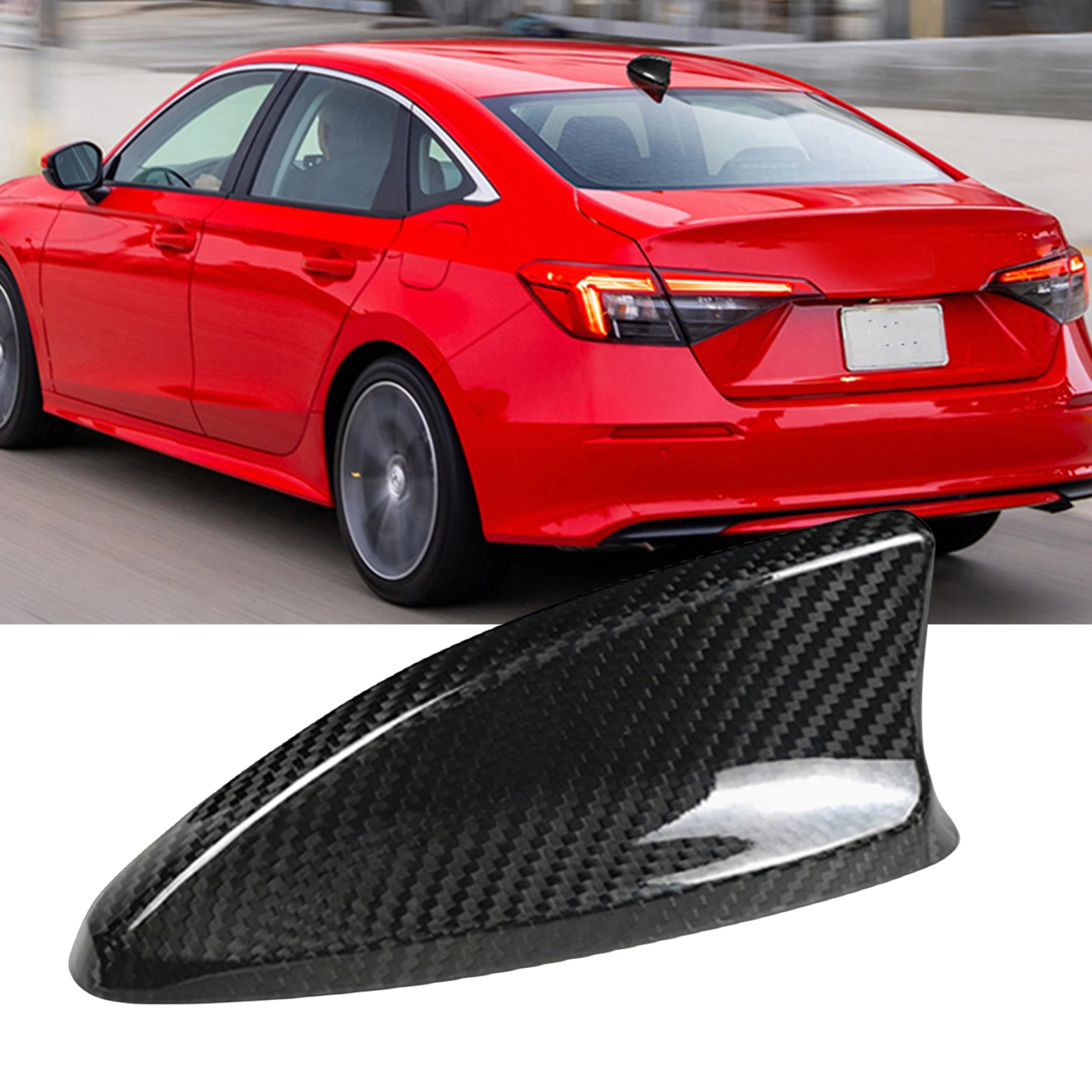 Car Shark Fin Roof Antenna Cover Trim Car Exterior Upper Aerial Cap Antennae Shell For Honda Civic 11th Gen 2022-2024