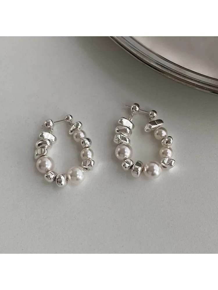 eleganti-orecchini-di-perle-da-donna-design-versatile-con-polvere-d'argento-nuova-moda-primavera-estate-gioielli-per-orecchie-in-stile-francese
