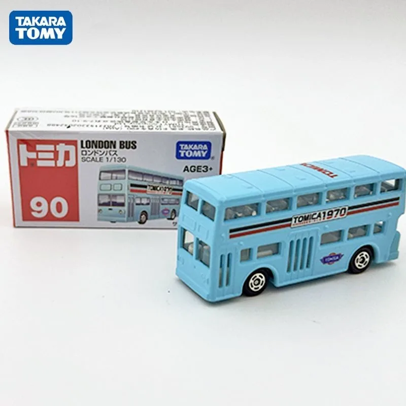 TAKARA TOMY Tomica  Red White Box RealisticNo. 90 London BUS Alloy Car Model Toy Ideal for Car Lovers Collection