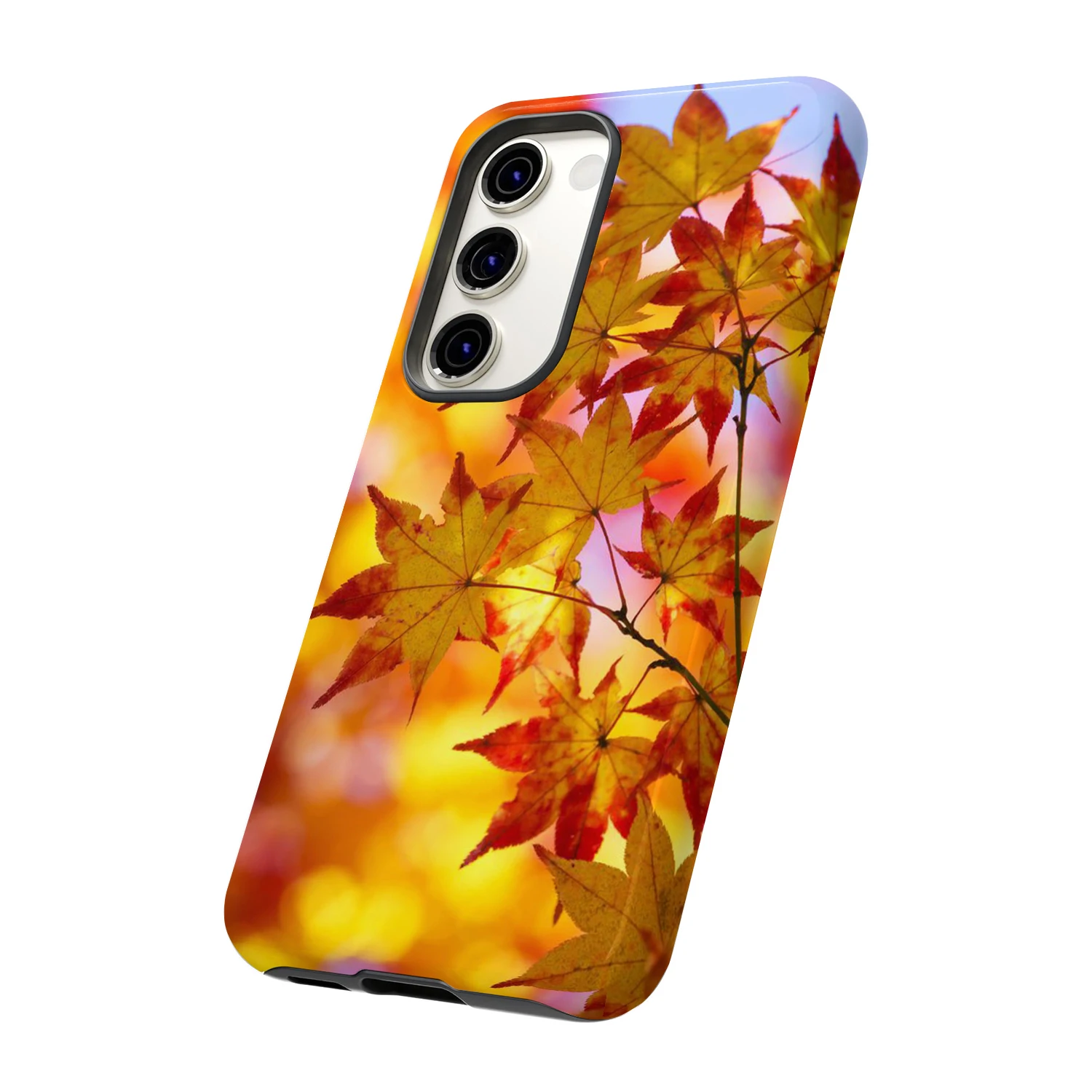 Casing Ponsel Daun Maple Kuning untuk Samsung Galaxy S25 S24 S23 S22 S21 Plus A13 A14 A15 A16 A23 A25 A32 A35 A52 A53 A54 A55 A71