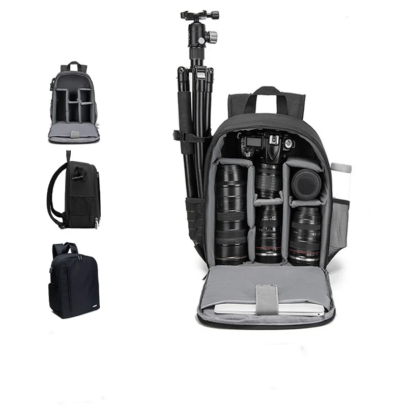 large Camera Backpack DSLR/SLR/Mirrorless Photography Camera Bag Waterproof Case with Tripod Holder& 14” Laptop Compartment