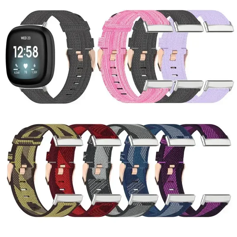 

Nylon Strap For Fitbit Versa 4/ Sense 2 Band Replacement Loop Wristband For Fitbit Versa 3 / Fit bit sense Smart watch