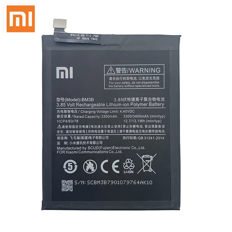 Original Xiao Mi Original Replacement Battery BM3B For Xiaomi MIX 2 2S MIX2 S 3400mAh High Capacity Phone Batteries Free Tools