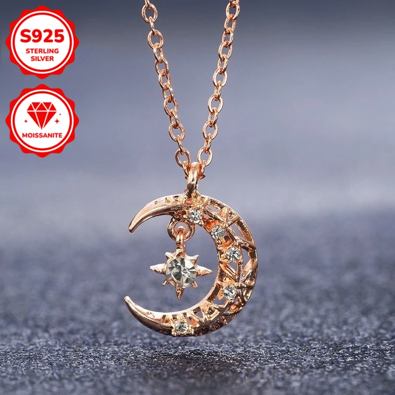 

1pc 0.5 Carat An Elegant S925 Sterling Silver Moissanite Pendant Necklace, The Perfect Christmas Gift To Express Your Love.