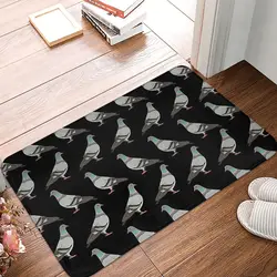 Pigeon Walk 2020, Black Background Anti-slip Doormat Floor Mat Durable Carpet Rug for Kitchen Entrance Home Bedroom Footpad Mats