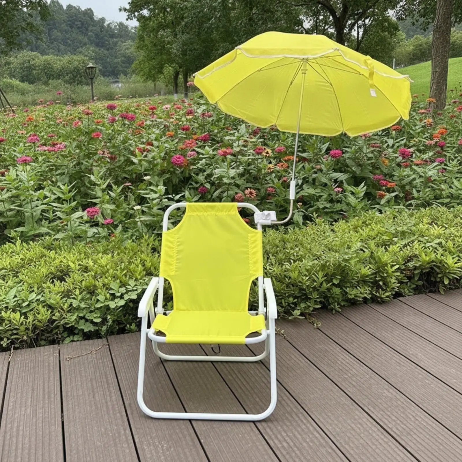 Portable Outdoor Folding Seat with Umbrella Alloy Frame Beach Chair Compact Lightweight for Camping Fishing Travel Shade Relax