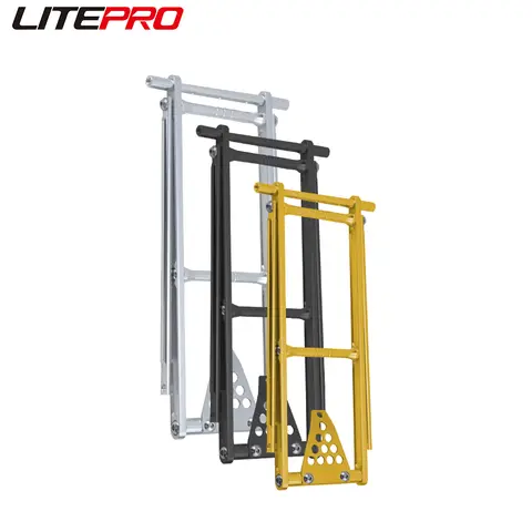Litepro 휴대용 수하물 캐리어 선반 Brompton 자전거 접이식 후면화물 랙용 알루미늄 합금 테일 선반 홀더