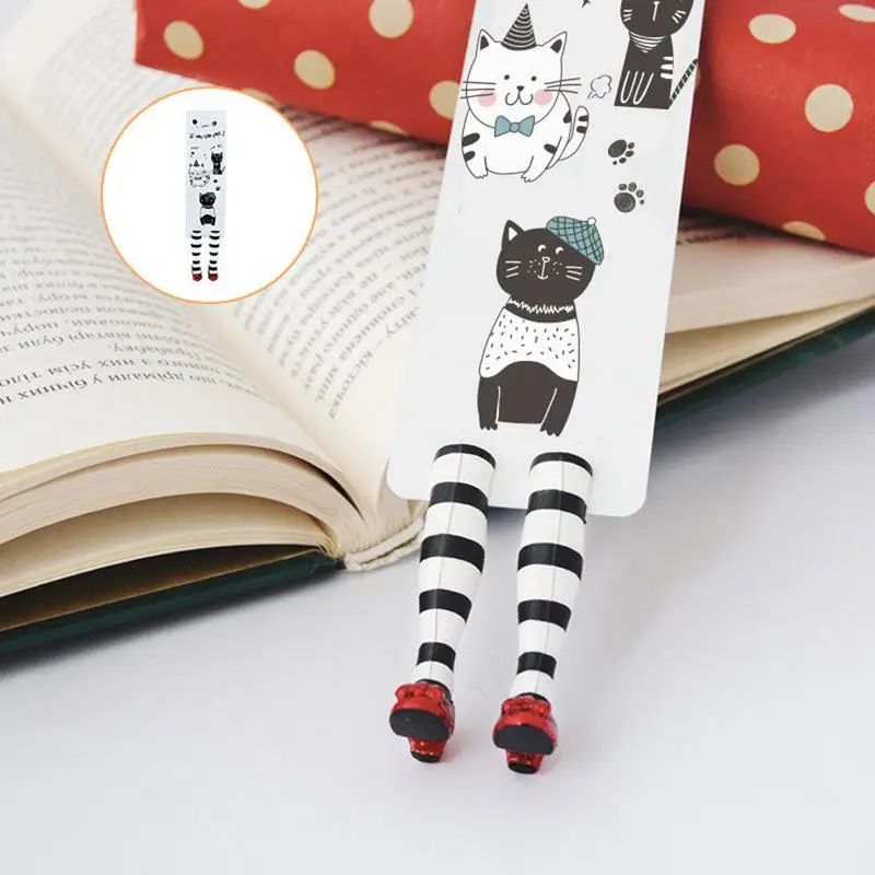 3D Wick Witch Book Marks Soft Rubber Witch Bookmark Decorative Hard Card Witch Bookmarks  Desk Decor For Textbooks