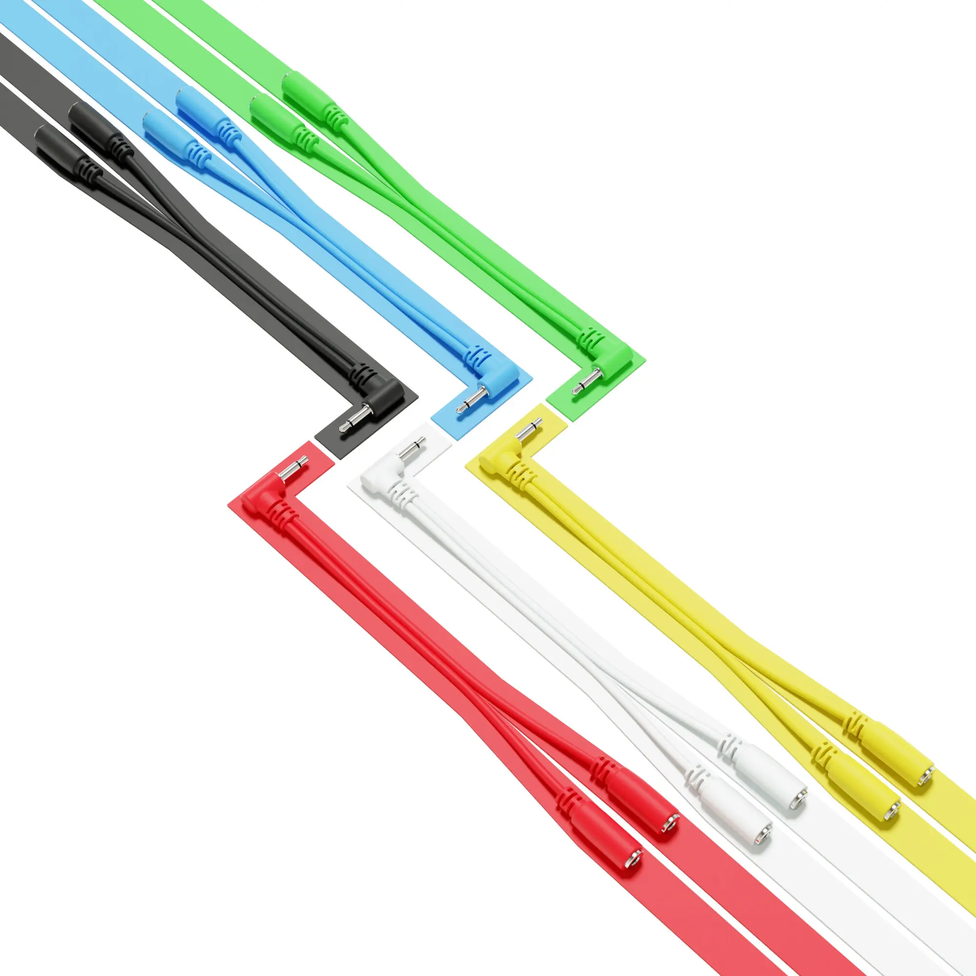 

ExcelValley - Right Angle Mono Splitter Y Patch Cables - TS 3.5mm 1/8" Eurorack Synth Synthesizer