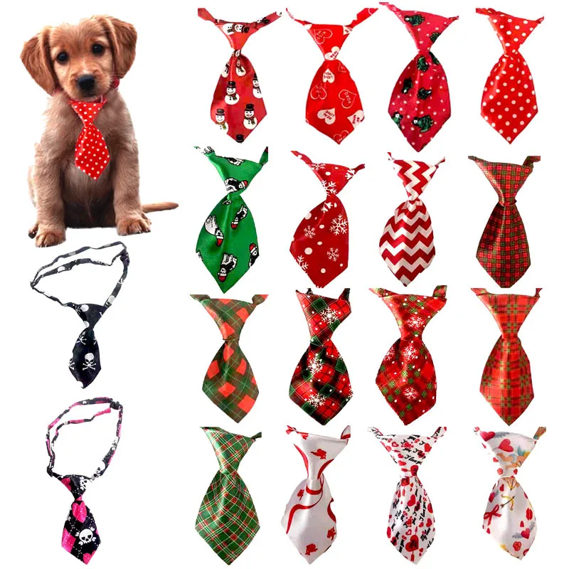 

10pcs Christmas Dog Bandanas Pet Triangular Scarf For Large Dogs Pet Dog Bibs Party Dog Scarfs Pet Grooming Accessories