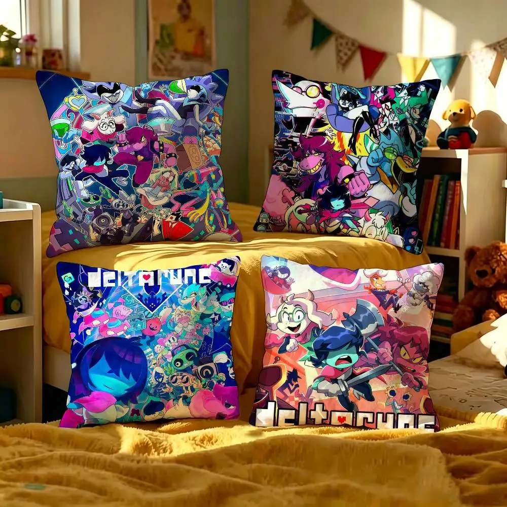 Deltarune Game Maple Design Cushion Cover Happy Autumn Harvest decor Holiday Decorati Pillow Cover