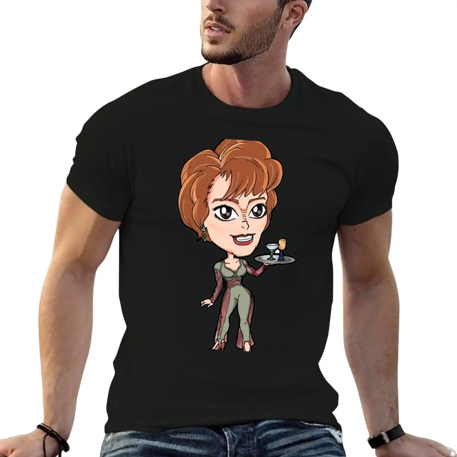 Футболка Star Trek DS9 - Leeta Bajoran Dabo Girl with Drinks, мужская футболка, роскошная мужская футболка, мужская повседневная футболка