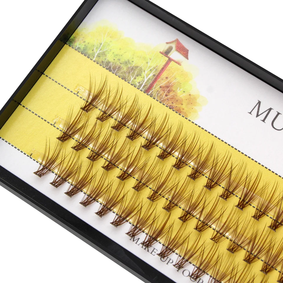 Mayoreo de pestañas postizas marrones 20D 30D sexys naturales suaves extensión de pestañas postizas herramienta de maquillaje simple y fácil de operar 3