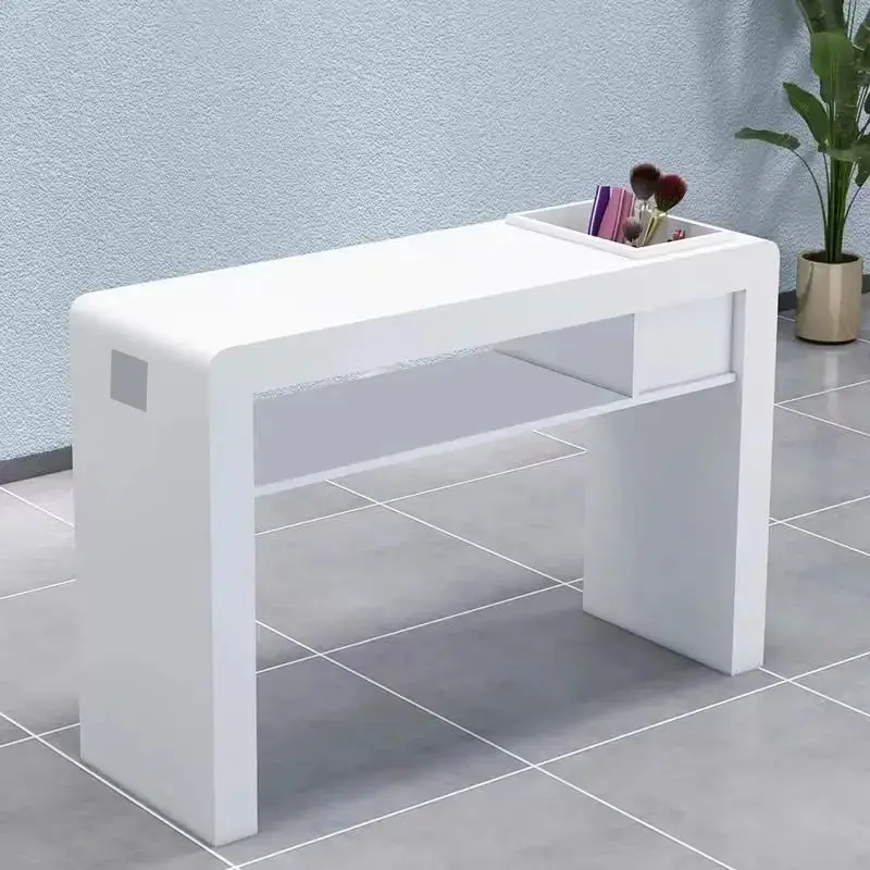 Paint manicure table clip light simple manicure table groove storage box embedded vacuum cleaner