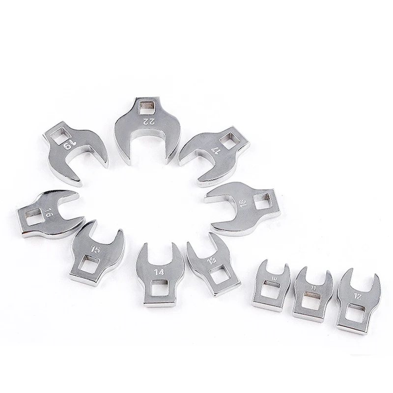 MeaccelerChrome Plated Crow Foot Open End Wrlike Set, 3/8 \