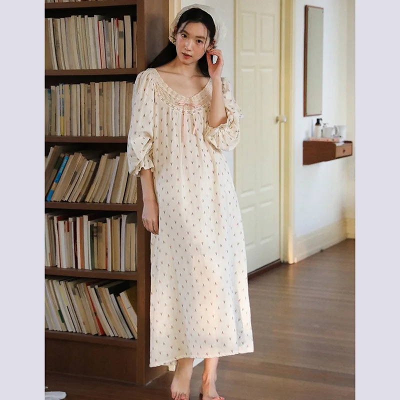 

Пижамная юбка Paris Sweetheart "Fairy Sweet Floral Home" для женщин, 100% хлопок, мягкая, двухслойная, с кружевом, весенняя